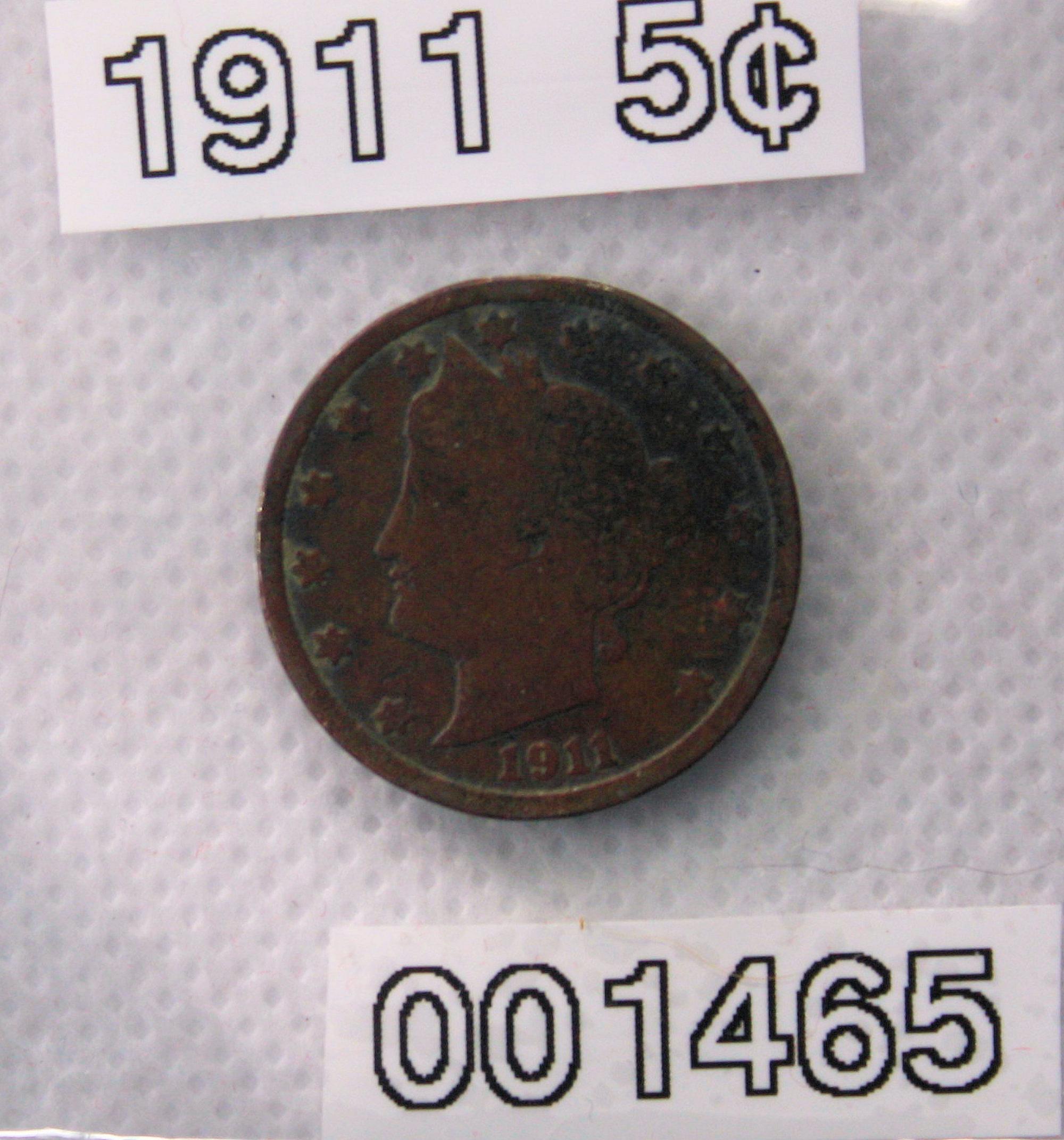 1911 Liberty "V" Nickel - For Sale, Buy Now Online - Item #358861