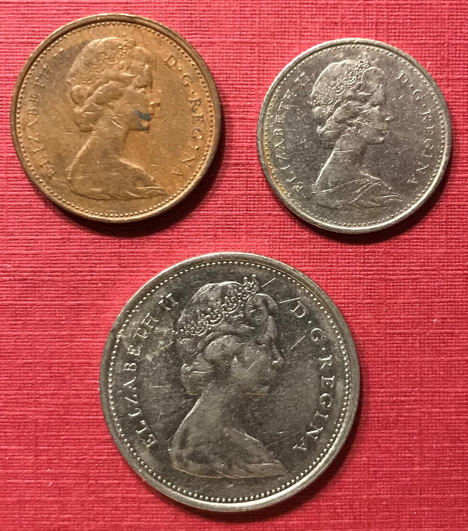 Canada 1974 25 10 And 1 Cents For Sale Buy Now Online Item 361419