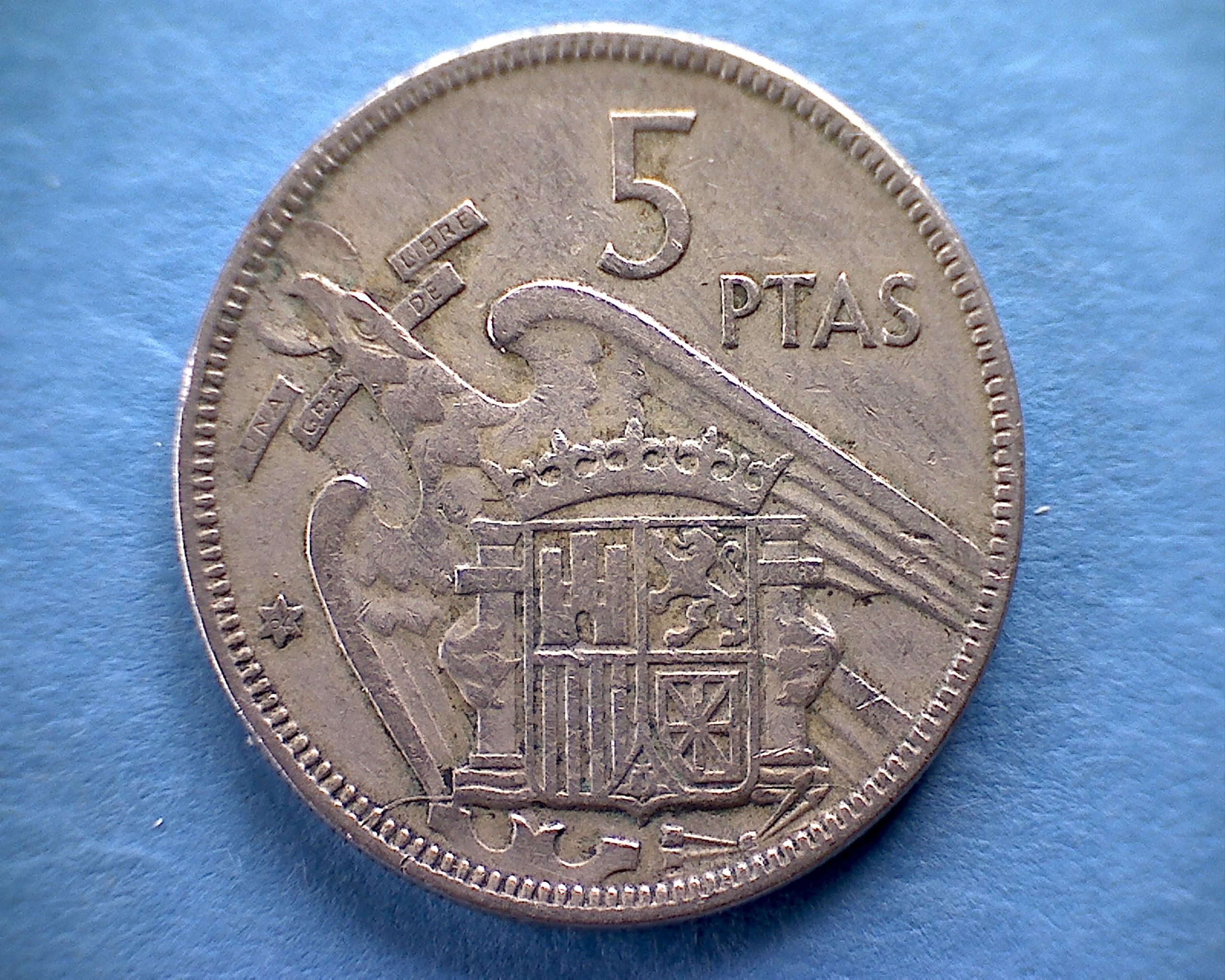 1957 64 SPAIN FIVE PESETAS For Sale Buy Now Online Item 386262