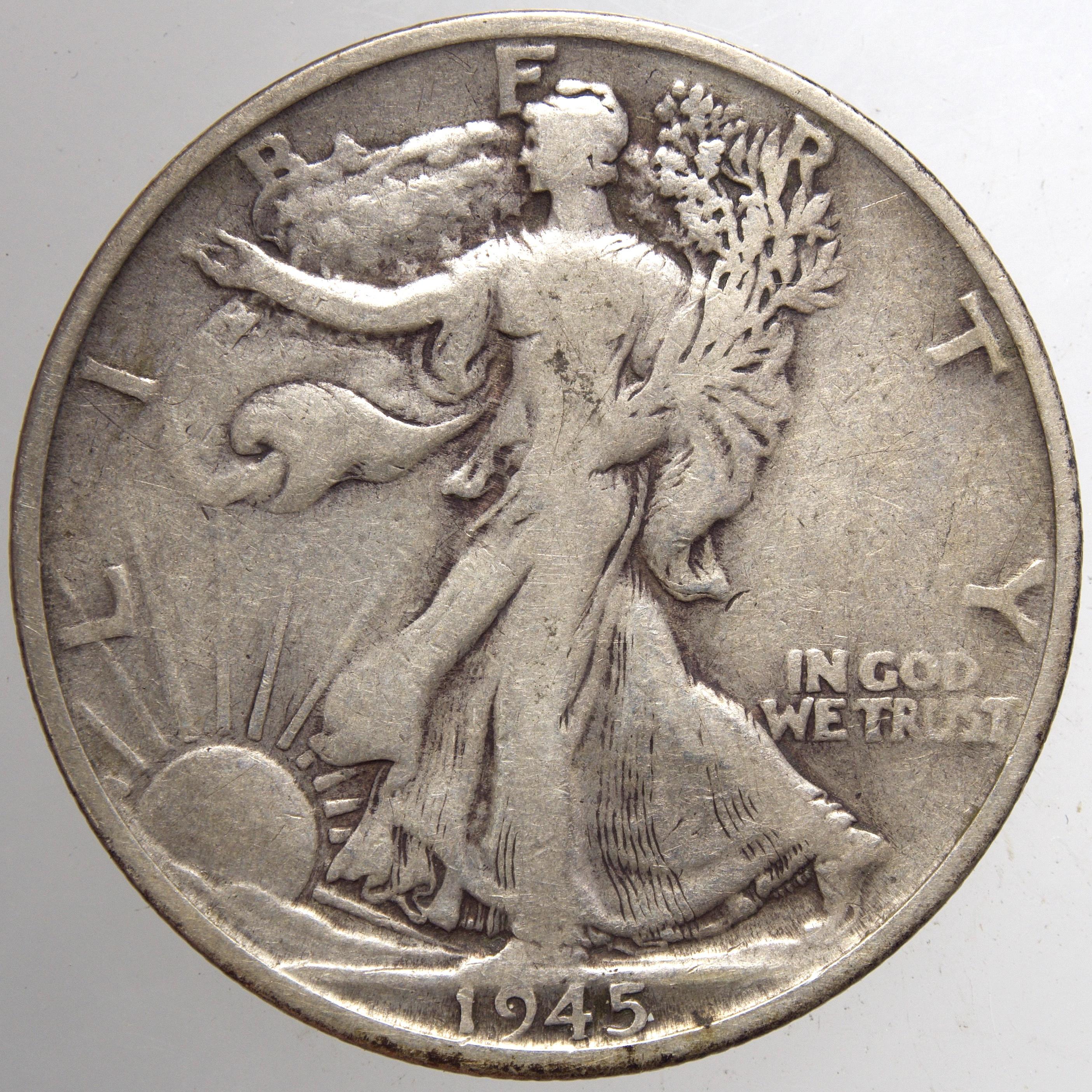 1945 S Walking Liberty Half Dollar #15 - For Sale, Buy Now Online ...