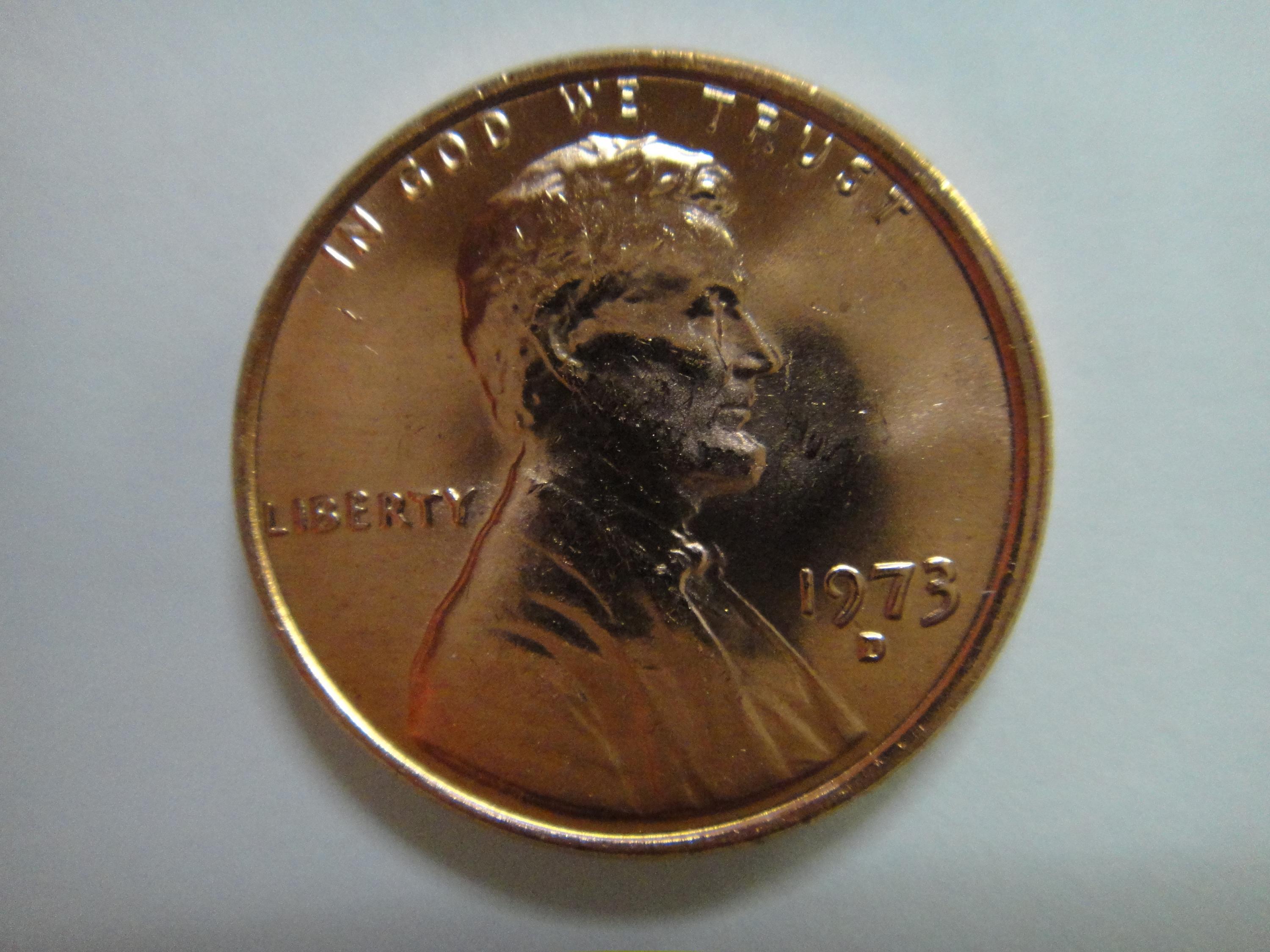 1973-D Lincoln Cent MS-65 (GEM) RED - For Sale, Buy Now Online - Item ...