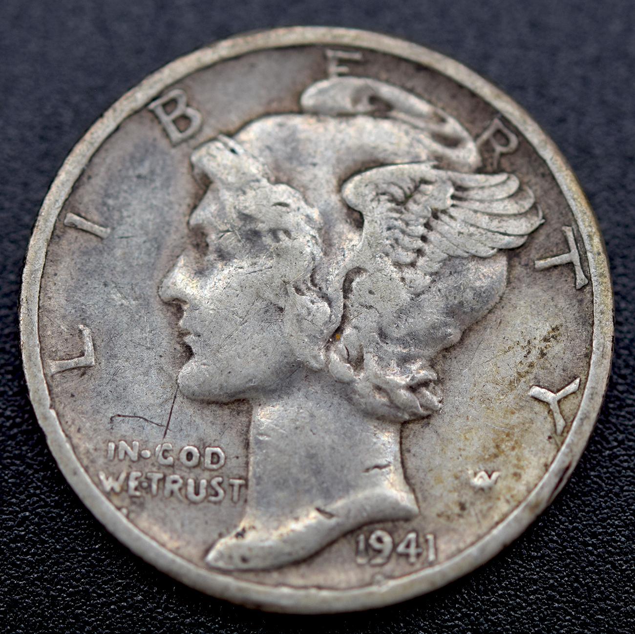 1941 Mercury Dimes Winged Liberty Silver Dime. V1P3R2 - For Sale, Buy ...