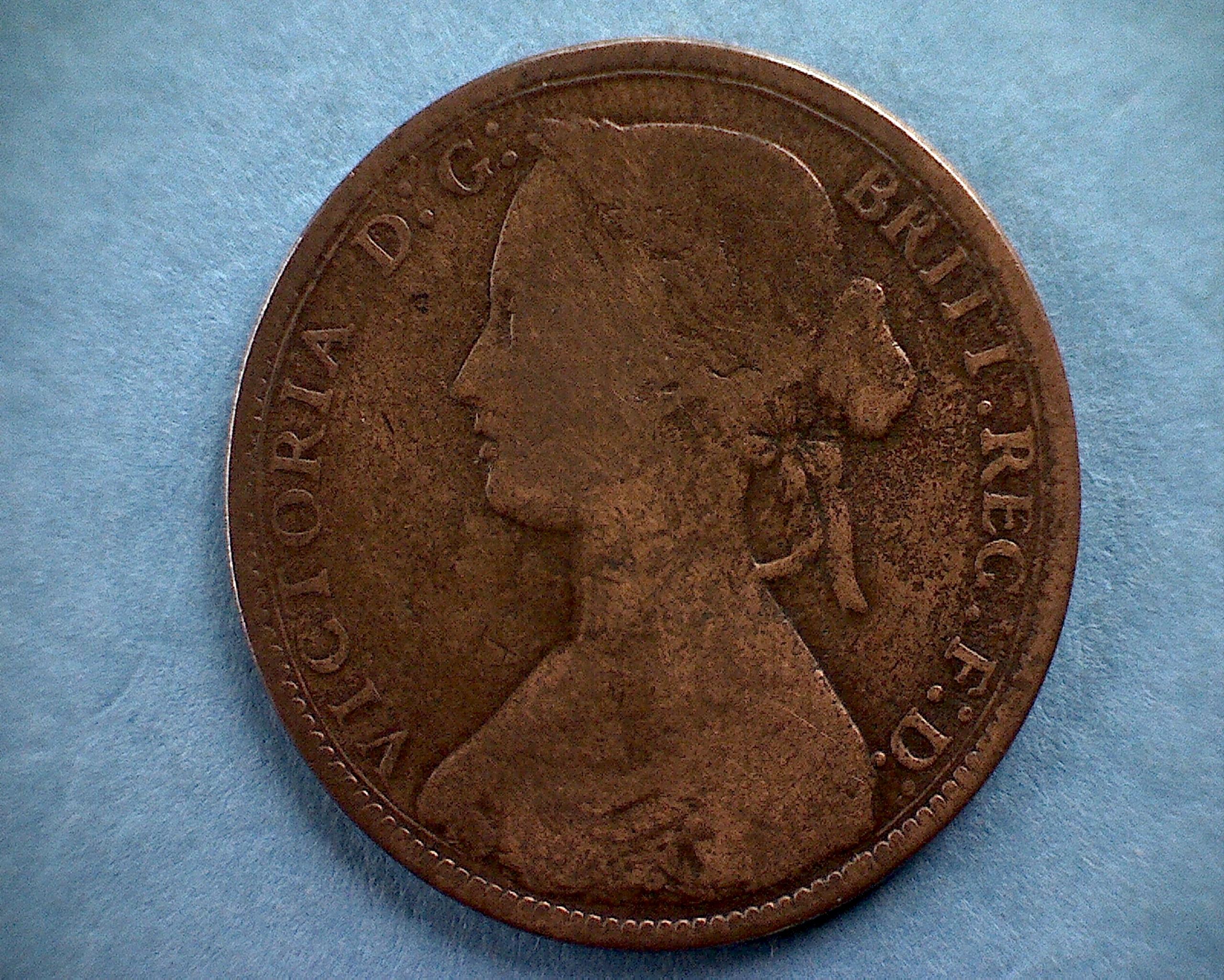 1860 GREAT BRITAIN QUEEN VICTORIA PENNY For Sale, Buy Now