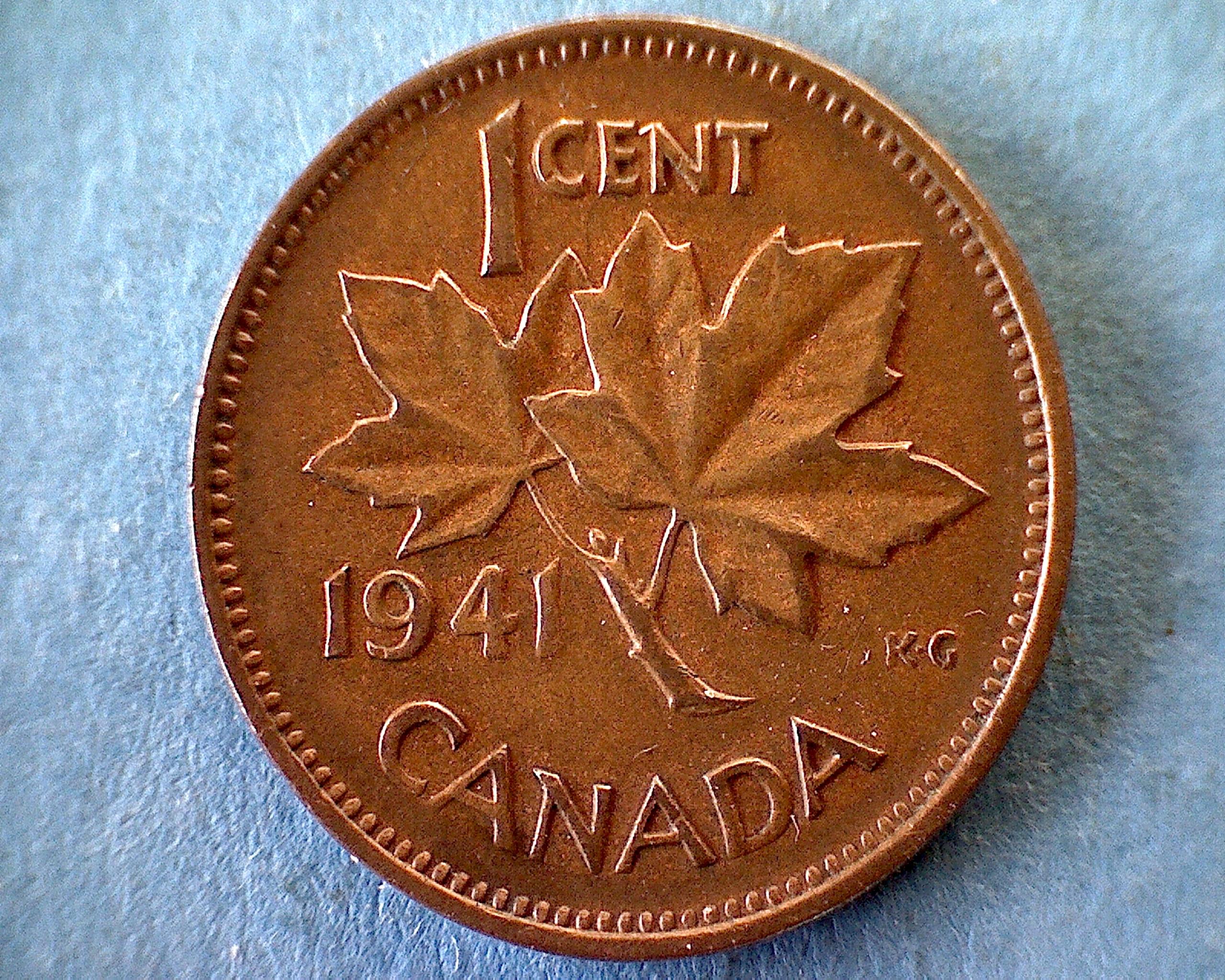 1941 CANADA ONE CENT "WORLD WAR 11" For Sale, Buy Now Online Item