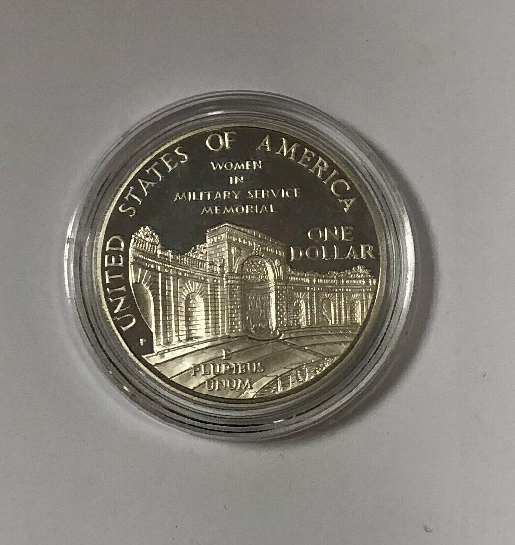 1994 Women in Military Service For America Memorial Silver Dollar - For