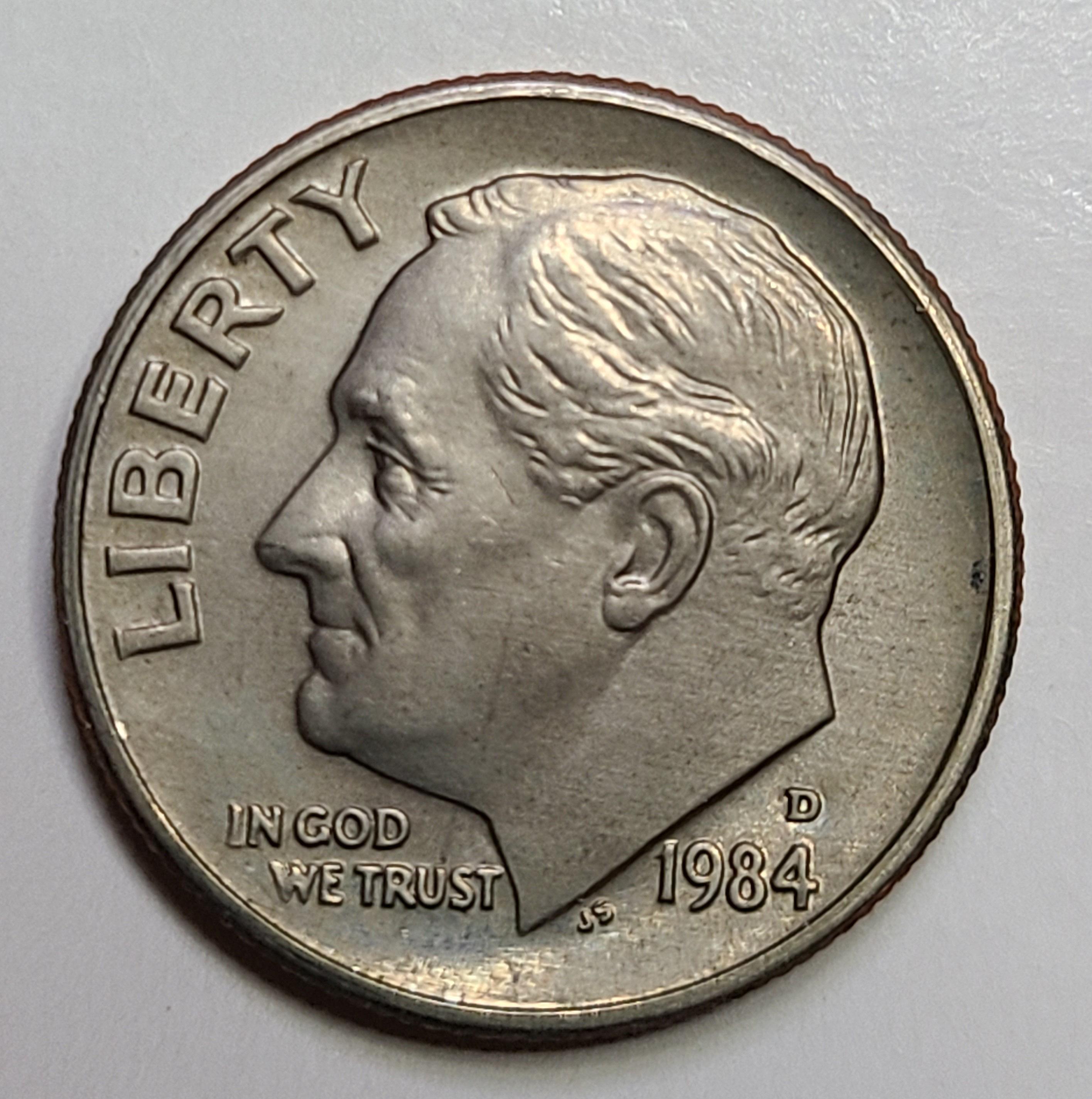 1984-D Roosevelt Dime MS-66 (GEM+) Nice Sunset Obverse Tone! - For