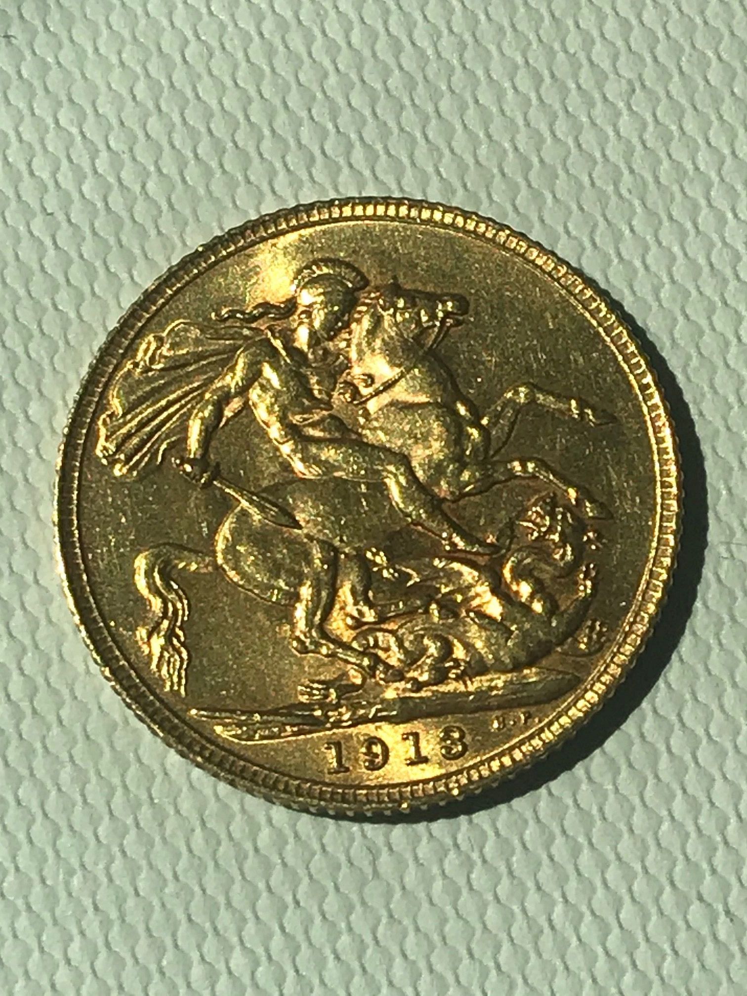 1913 V, Great Britain (1) Sovereign Gold Coin For Sale, Buy