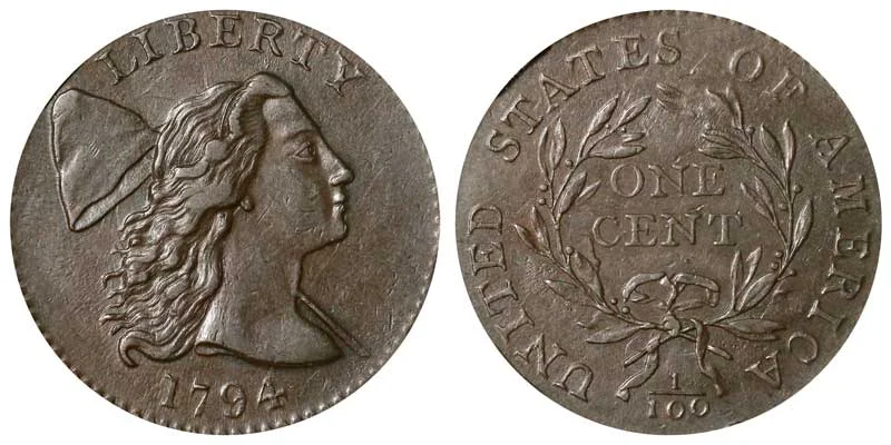 1794年 リバティ 1794 Liberty Cap Large Cent Head of 1794 Early Copper Penny Coin