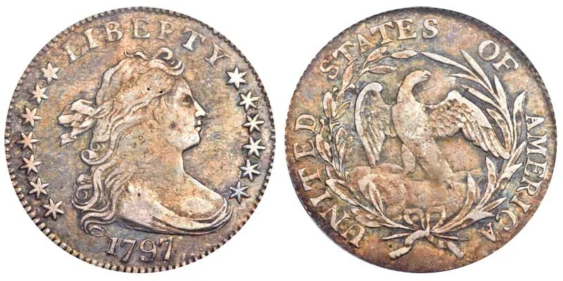 1797 Draped Bust Dime 13 Stars Small Eagle Reverse Coin Value