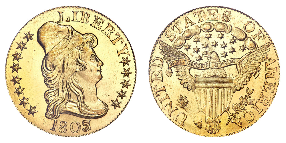 1803 Turban Head Gold $5 Half Eagle 3 Over 2 Coin Value, Prices