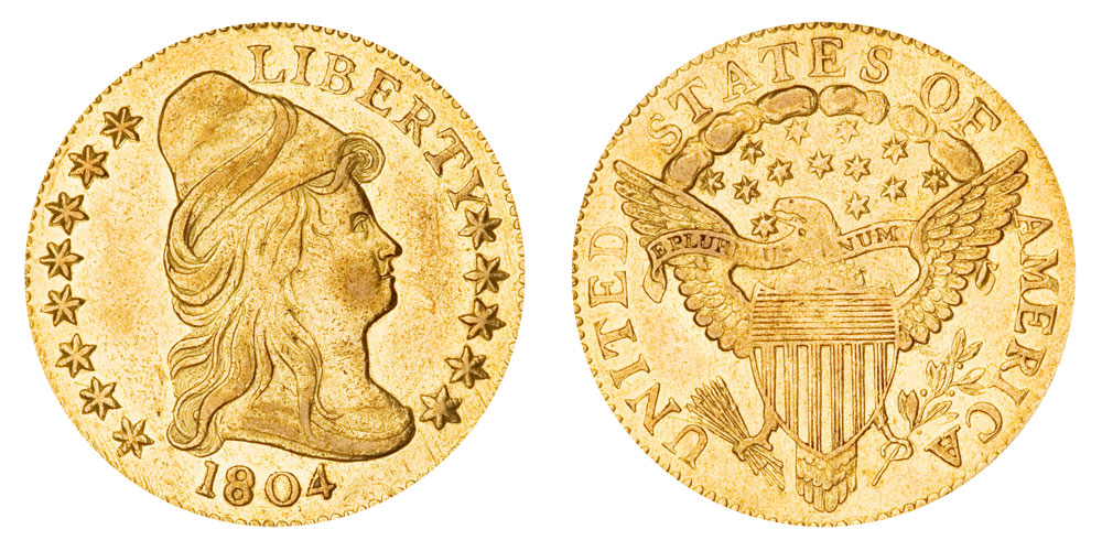 1804 Turban Head Gold $2.50 Quarter Eagle 13 Star Reverse Capped