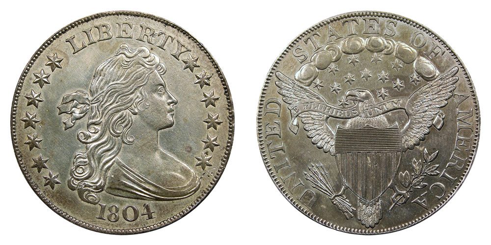 1804 Draped Bust Silver Dollar First Reverse - Original - Class I