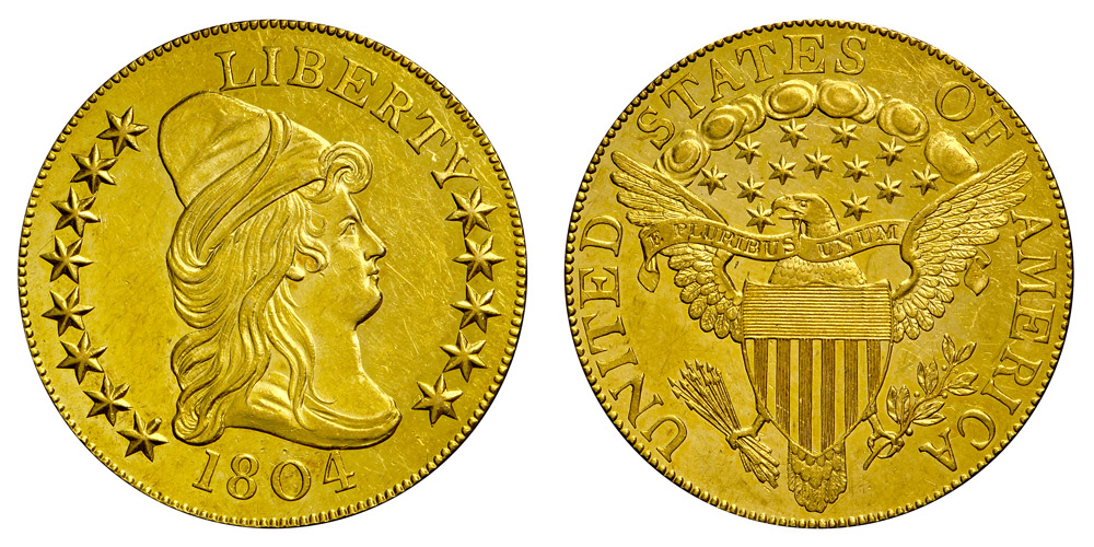 1804 Turban Head Gold $10 Eagle Plain 4 - Proof - Restrike