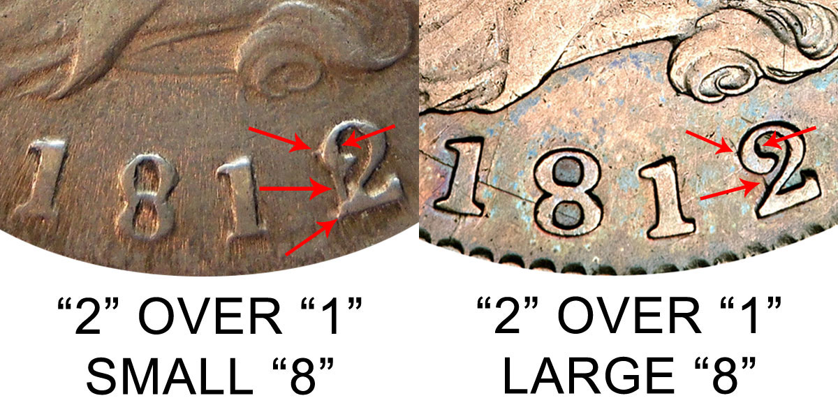 1812 Capped Bust Half Dollar All Varieties Lettered Edge Coin