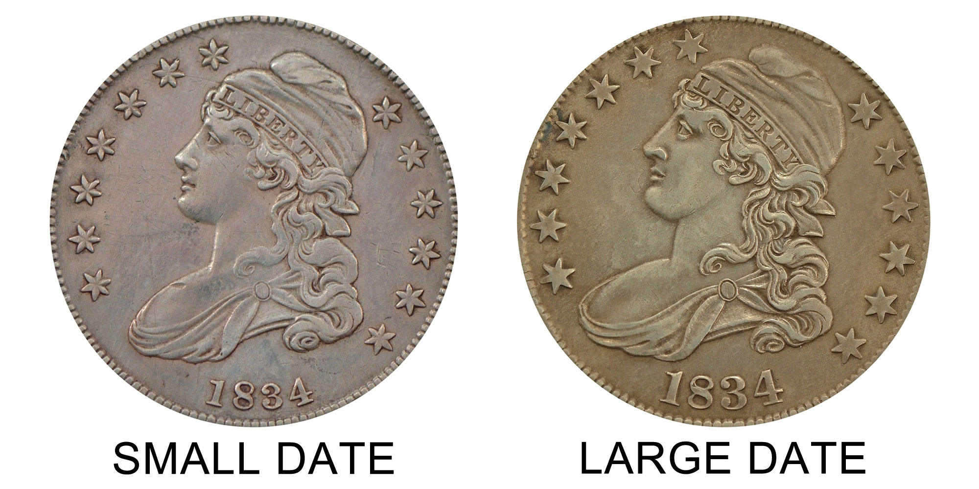 B-Real FOR A FEW DOLLARS MOREおまけ付き セット 1834 Capped Bust Half Dollar All Varieties Lettered Edge Coin
