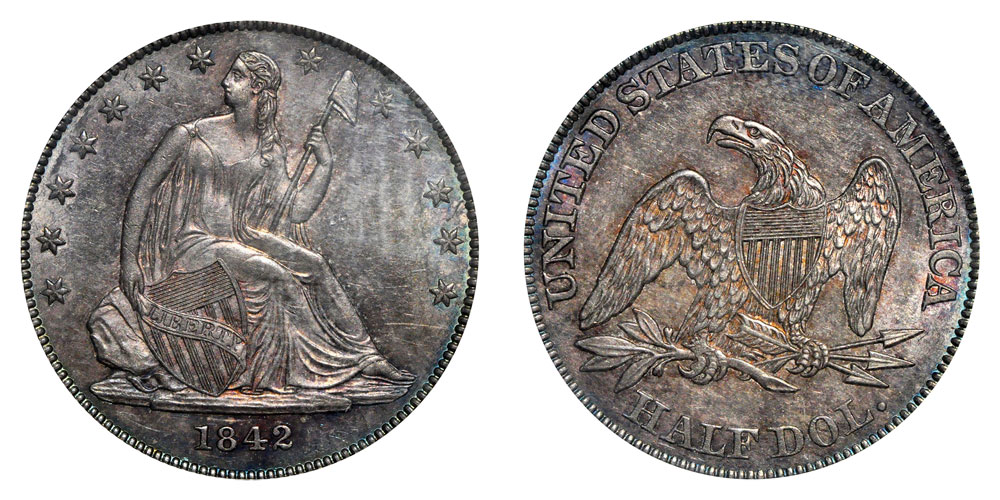 1842 Seated Liberty Half Dollar Small Date - Large Letters Coin