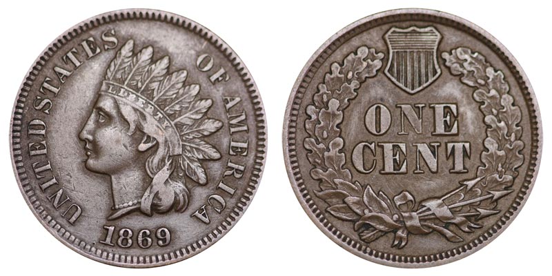 1869 Indian Head Penny Coin Value Prices, Photos & Info