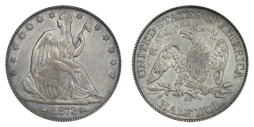 1873 CC Seated Liberty Half Dollar Coin Value Prices, Photos & Info