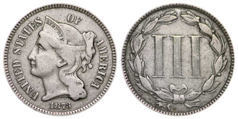 1873 Nickel Three Cent Closed 3 Coin Value Prices, Photos & Info