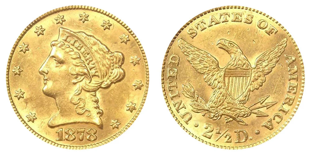 【週末特価】ゴールデン45 FL 1878-liberty-head-gold-quarter