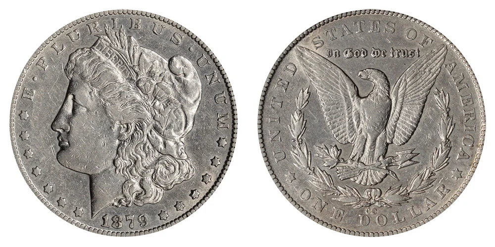 1879 CC Morgan Dollar CC Over CC - Capped Die Coin Value, Prices