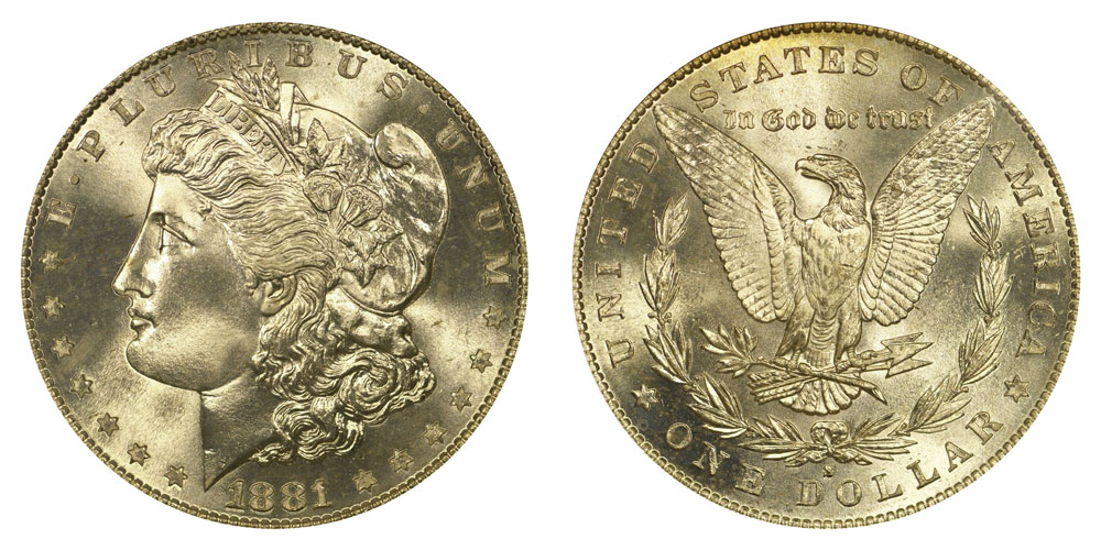 1881 S Morgan Dollars Early Silver Dollars: Personal Collections