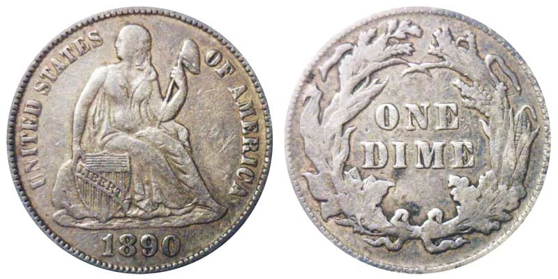 1890 Seated Liberty Dime Coin Value Prices, Photos & Info