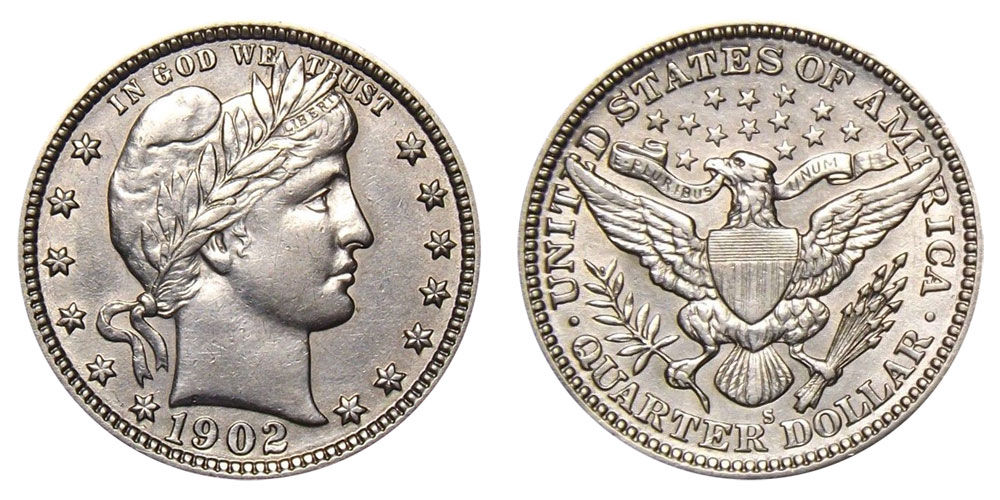 その他 S 1902 S Barber Quarter Coin Value Prices, Photos & Info