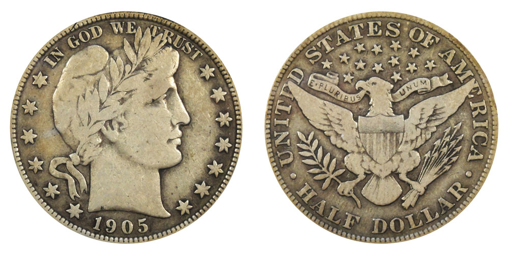 ゆ*ず様 1905年バーバー半ドル3枚セット アメリカ銀貨 1905 P Barber Half Dollars Early Silver Half Dollars: Personal