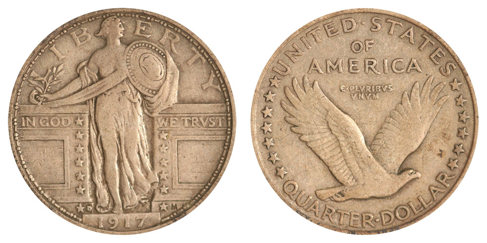 1917 D Standing Liberty Quarter Coin Value, Prices & Info | USA