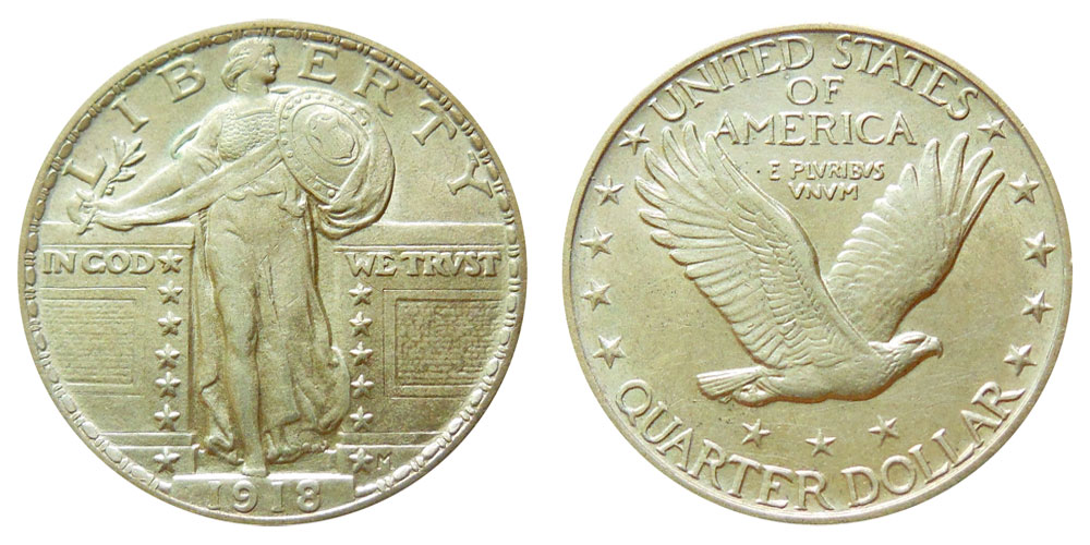 1918 Standing Liberty Quarter Type 2 Coin Value Prices, Photos & Info