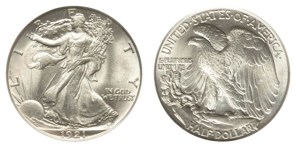 1921 Walking Liberty Half Dollar Coin Value Prices, Photos & Info