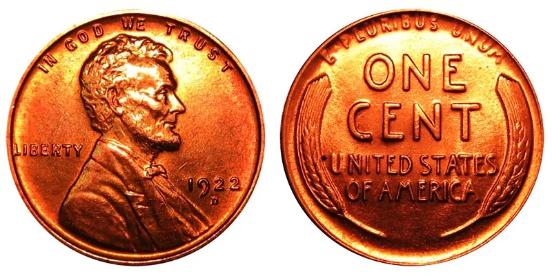1922-D Lincoln Wheat Penny (Cent) - Fine (F/FN) Condition, Denver Mint, Circulated