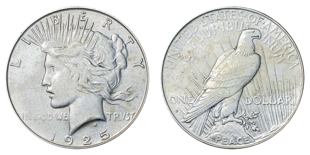 1925 S Peace Dollars Early Silver Dollars: Personal Collections