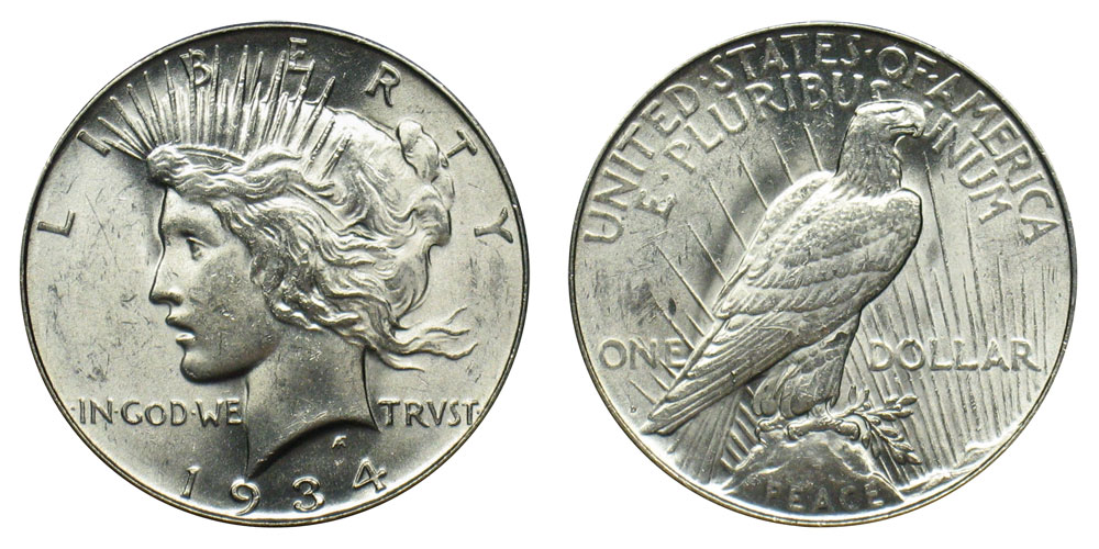 1934 D Peace Silver Dollar Coin Value Prices, Photos & Info
