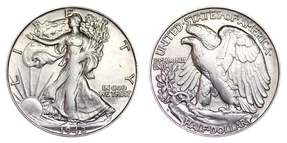 1942 S Walking Liberty Half Dollar Coin Value, Prices & Info | USA
