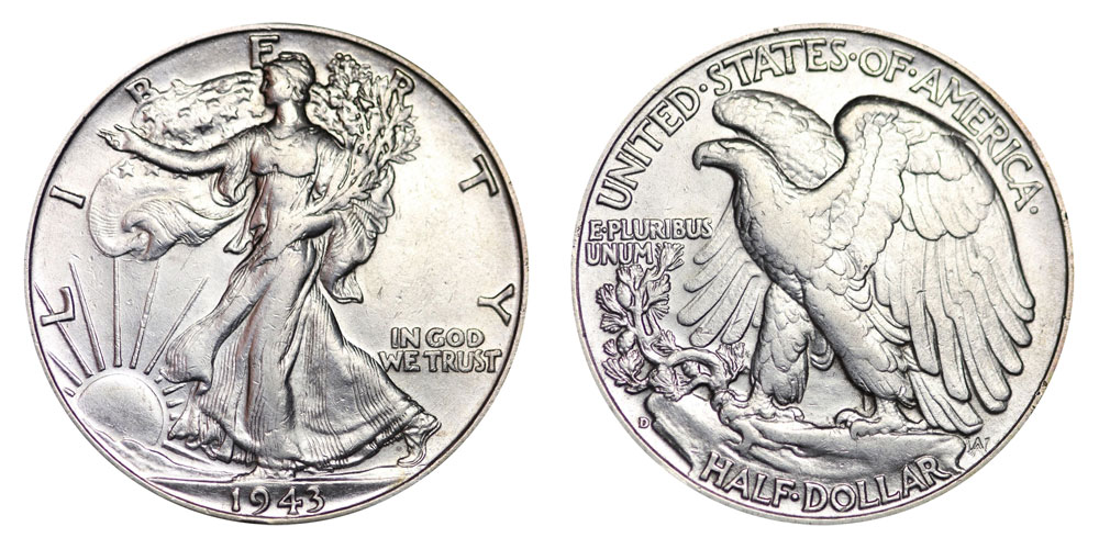 1943年―D 銀貨！【未使用】レア【超極美品】 1943 S Jefferson Nickel Circulated Wartime Silver 5c Coin Collectible