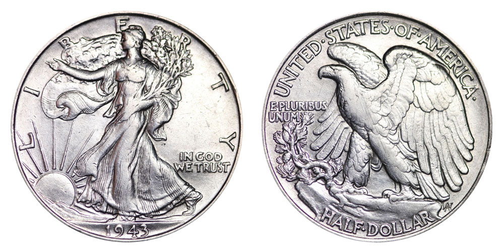 1943 Walking Liberty Half Dollar Coin Value Prices, Photos & Info