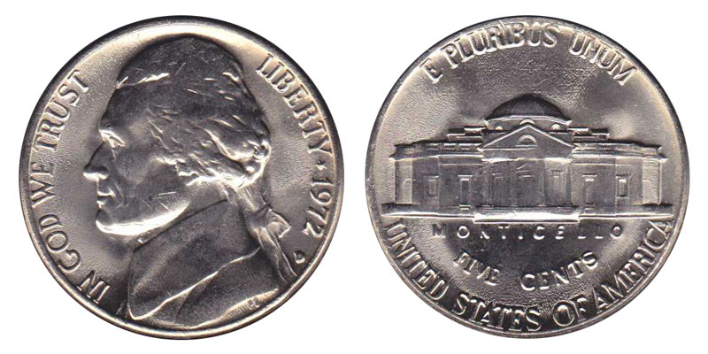 1972 D Jefferson Nickel Coin Value, Prices & Info | USA Coin Book