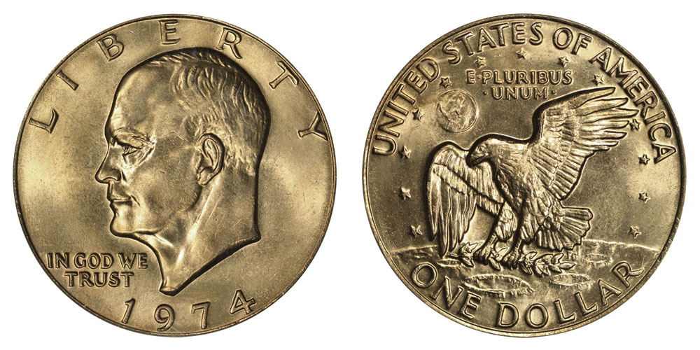 1974 Eisenhower Dollar Coin Value Prices, Photos & Info