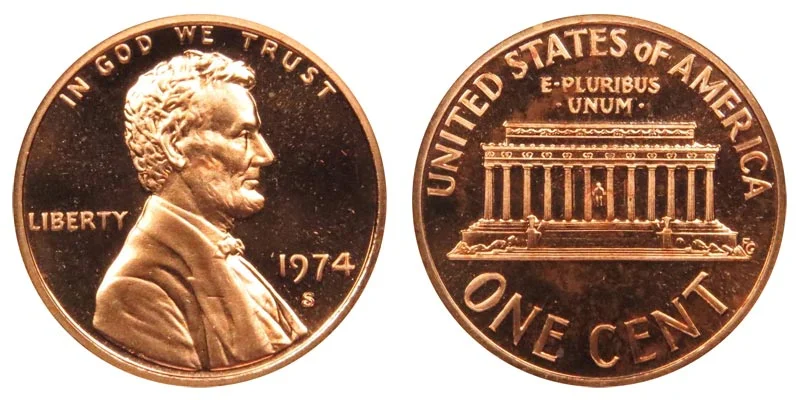 1974 S Lincoln Memorial Penny Coin Value Prices, Photos & Info