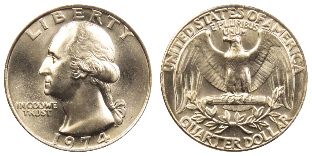 1974年 アメリカ合衆国クォーター 3枚セット 1974 Washington Quarter Coin Value Prices, Photos & Info