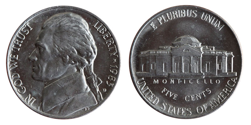 1983 D Jefferson Nickel Coin Value Prices, Photos & Info