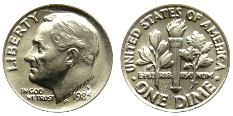 1983 P Roosevelt Dime Coin Value, Prices & Info | USA Coin Book