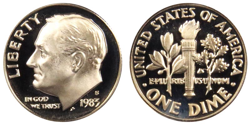 1983 S Roosevelt Dime Coin Value Prices, Photos & Info
