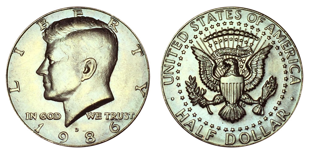 1986 D Kennedy Half Dollar Coin Value Prices, Photos & Info