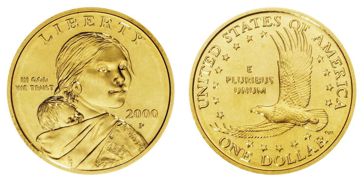 サキナ2点　Akkey【フォロー100円引き♥】 2000 P Native American & Sacagawea Dollars Goodacre Presentation