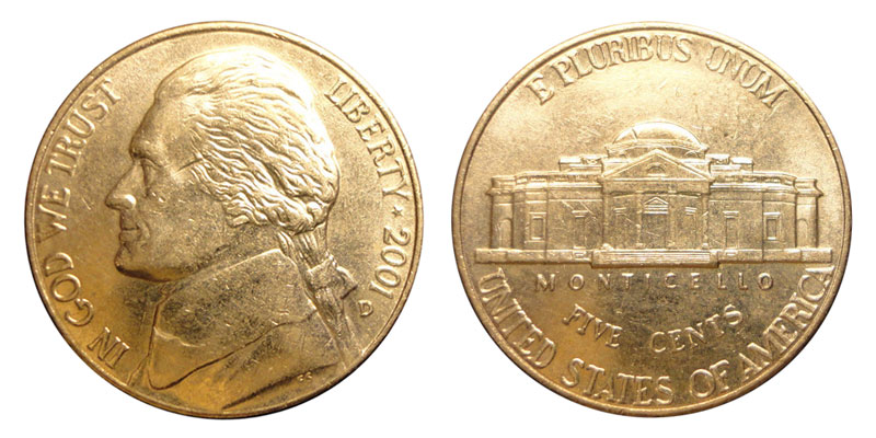 2001 D Jefferson Nickel Coin Value Prices, Photos & Info