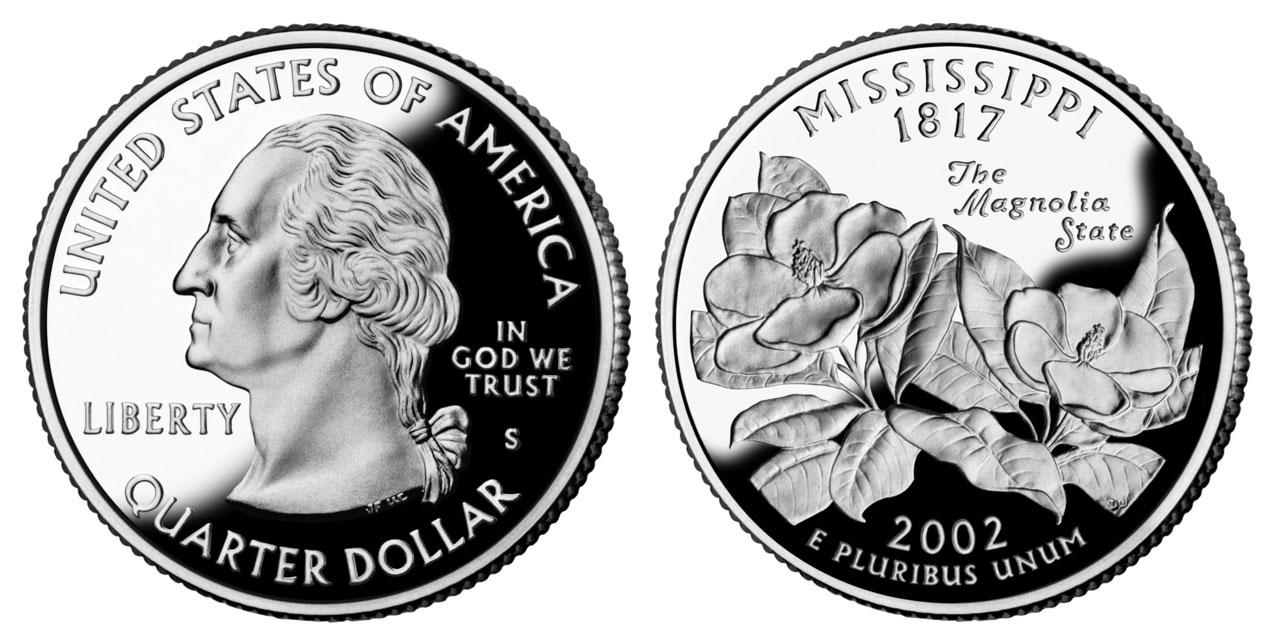 2002 S Mississippi State Quarter Silver Proof Coin Value Prices