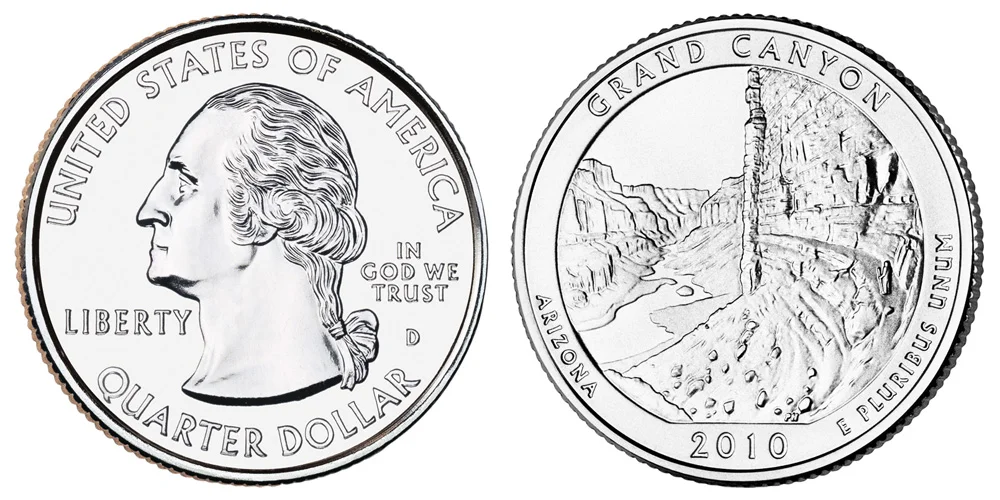 2010 D Grand Canyon Quarter Coin Value Prices, Photos & Info